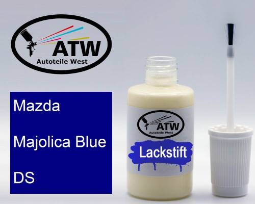 Mazda, Majolica Blue, DS: 20ml Lackstift, von ATW Autoteile West.